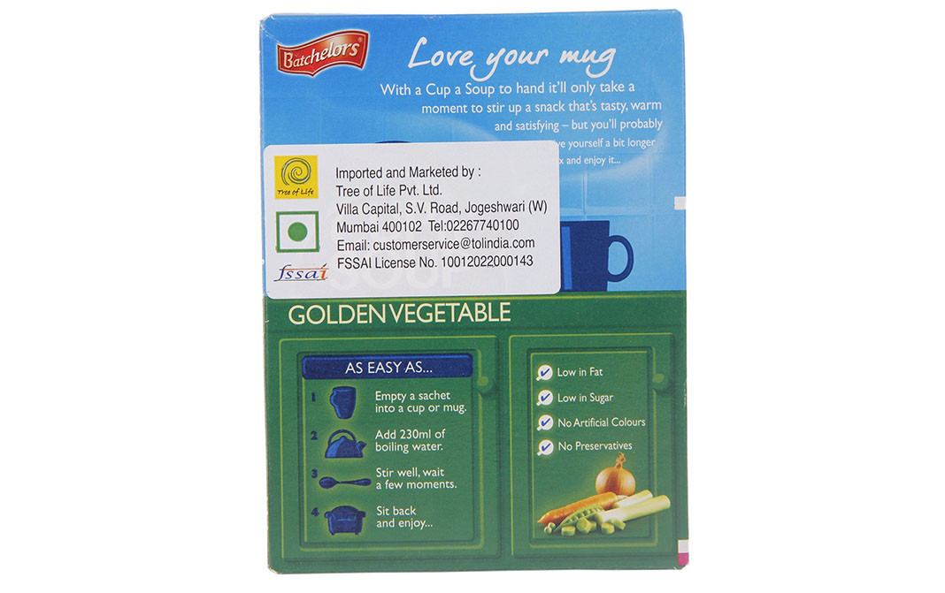 Batchelors Cup a Soup Golden Vegetable   Box  82 grams